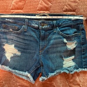 Joe's Jeans Blue Distressed Jean Shorts 28